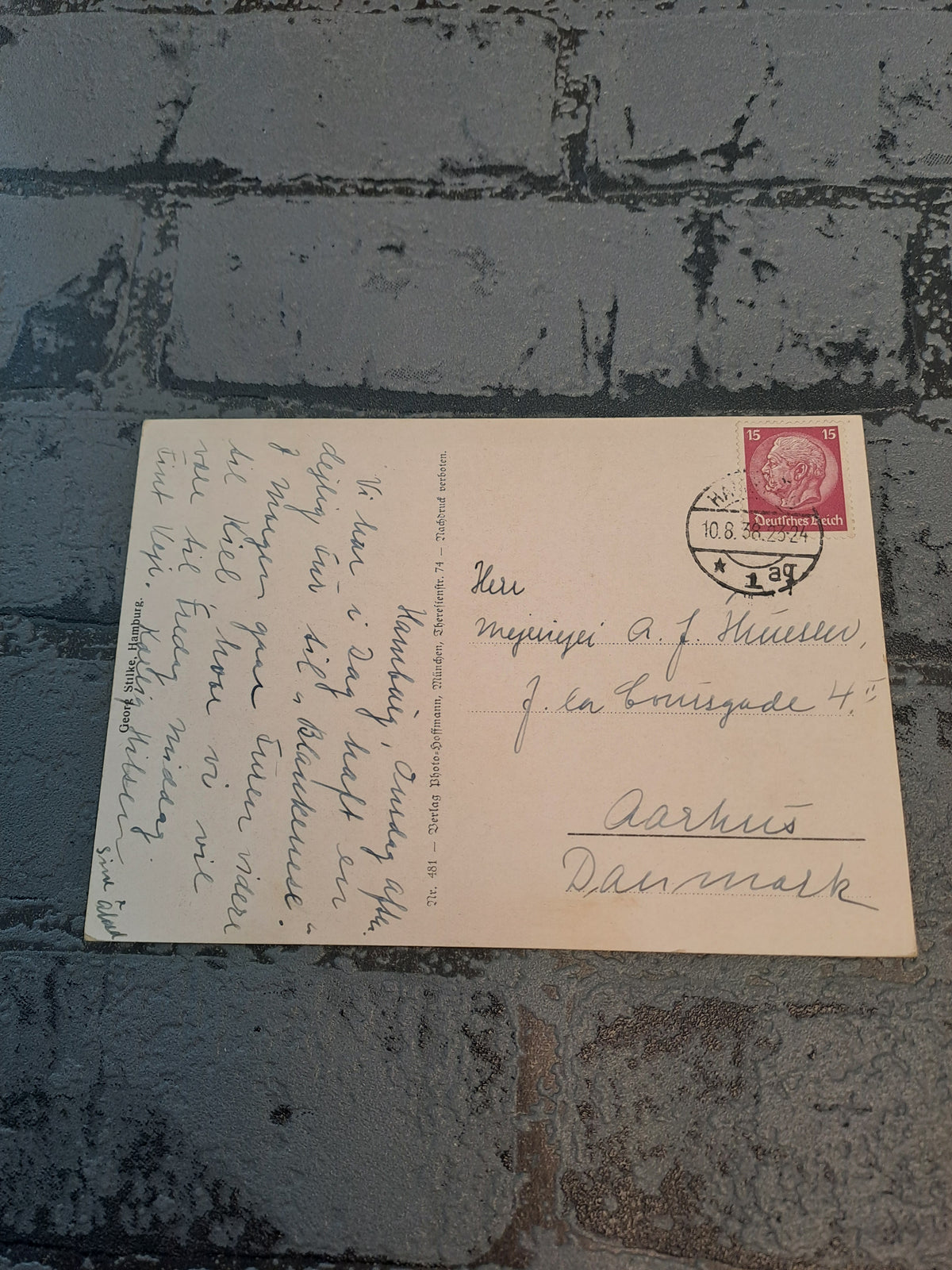 WW2 A.H. Postcard 1938
