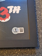 Friday The 13th Poster in Frame with Autograph / Fredag D. 13. Signeret Mini Poster i Ramme