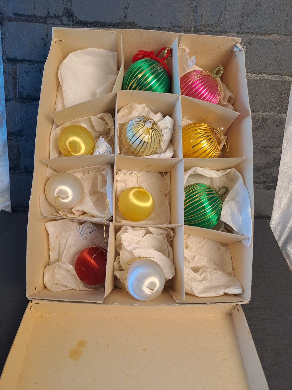 Vintage Satin Christmas Baubles