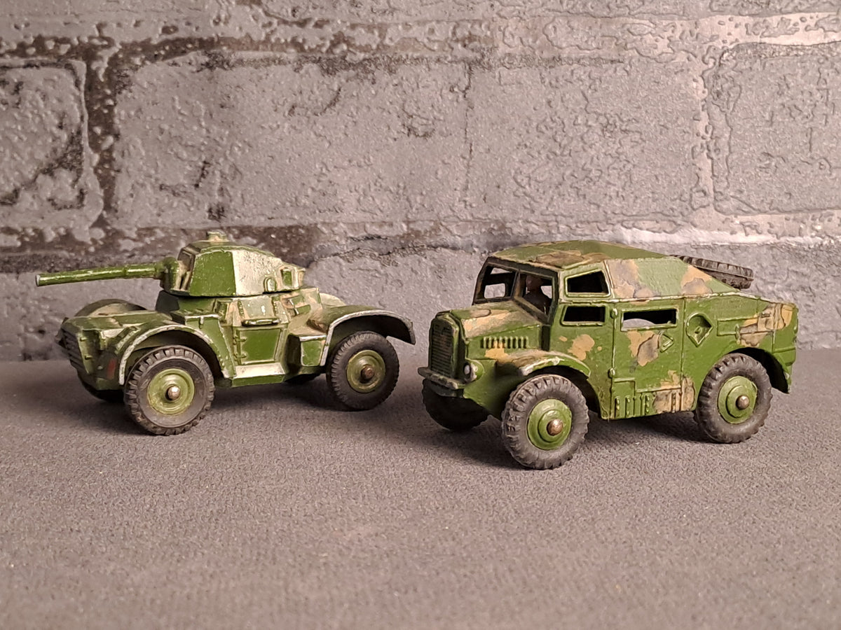 Dinky Toys Armoured Car and Field Artillery Tractor
