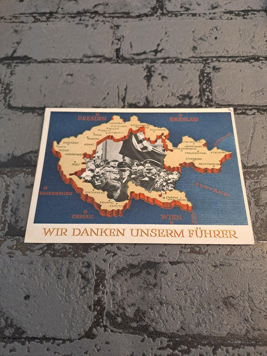 WW2 Postcard Wir Danken Unserm Fuhrer