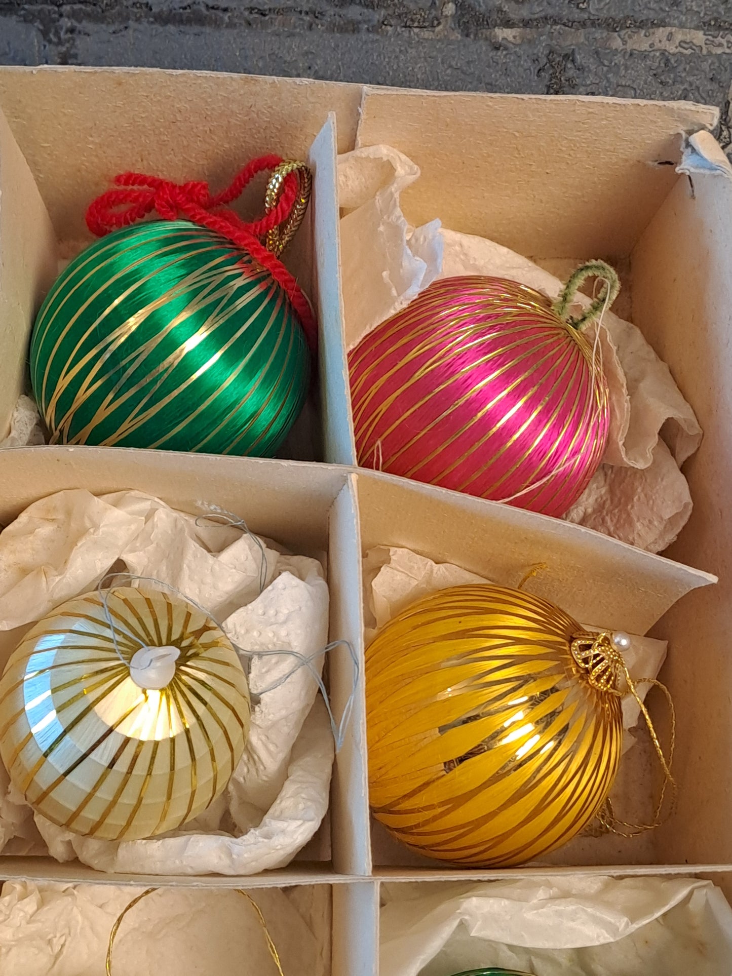 Vintage Satin Julekugler