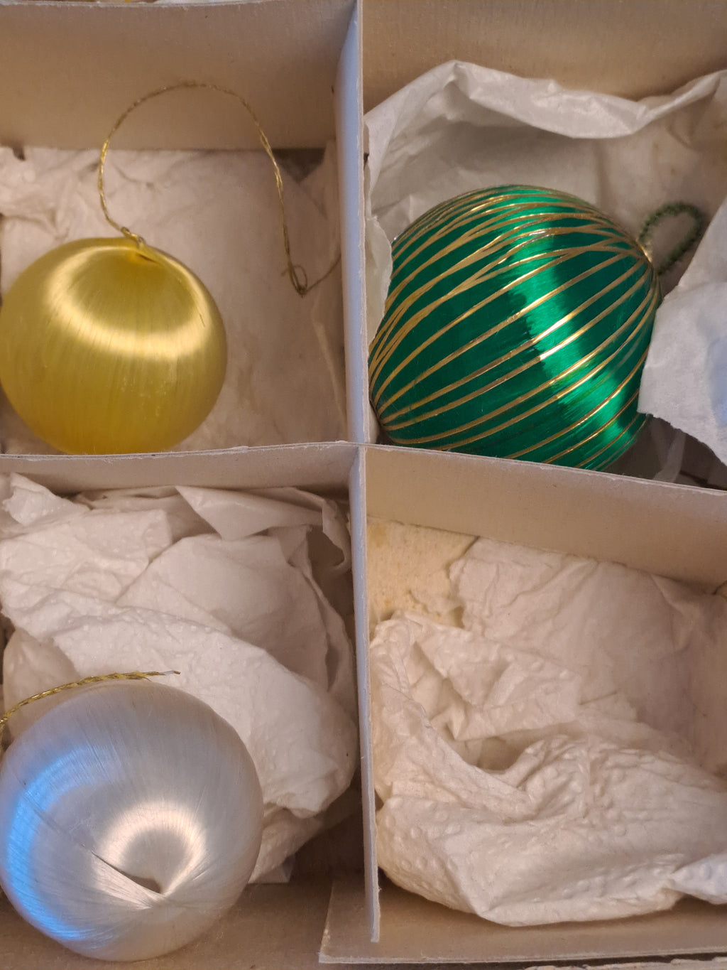 Vintage Satin Christmas Baubles