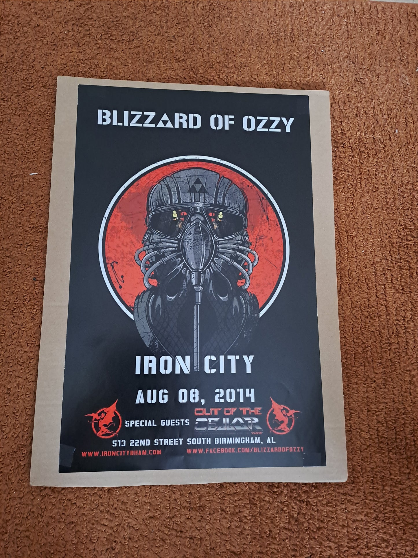 Blizzard of Ozzy Concert Poster / Blizzard of Ozzy Koncert Plakat