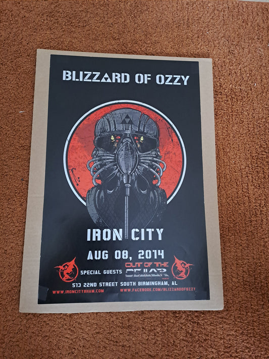 Blizzard of Ozzy Concert Poster / Blizzard of Ozzy Koncert Plakat