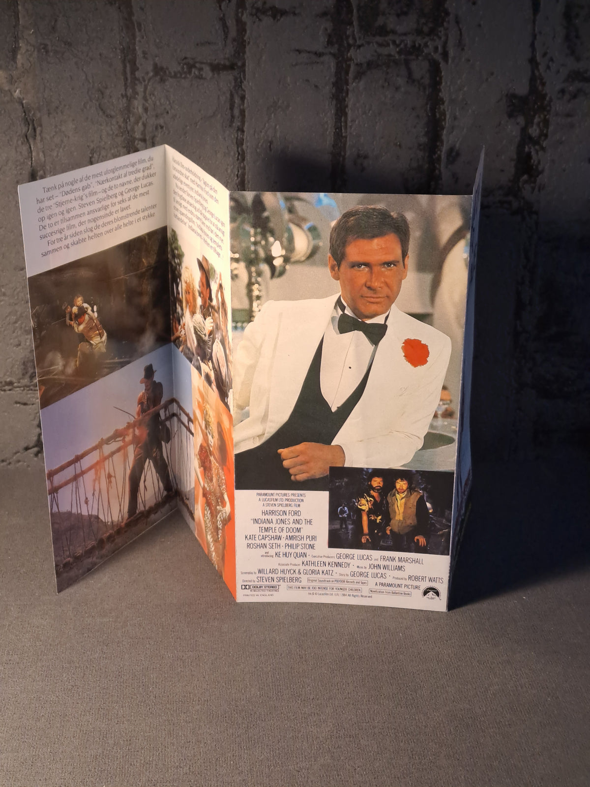 Indiana Jones Cinema Flyer 1984 / Indiana Jones Cinema Booklet 1984
