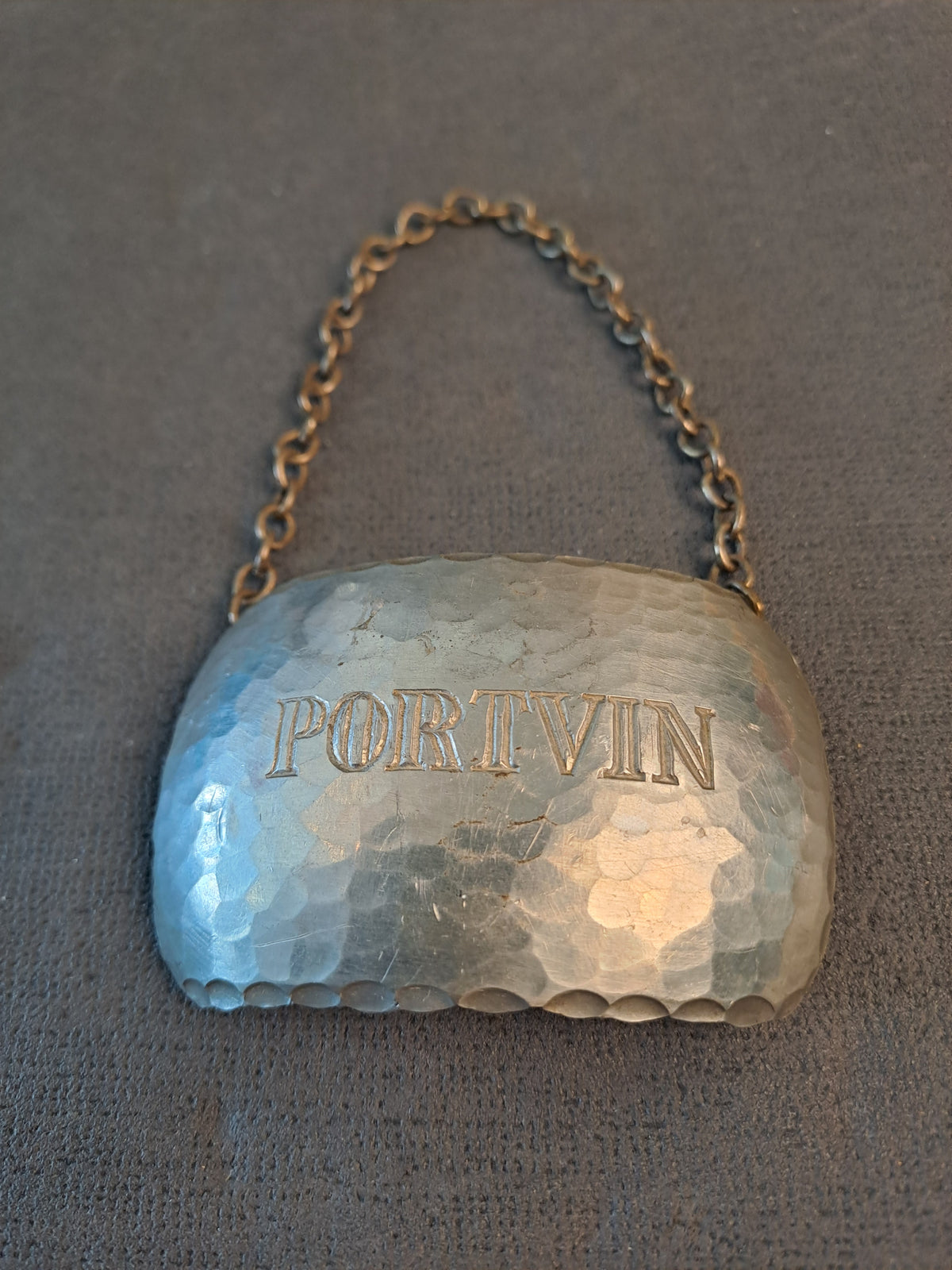 Pewter Port Wine Decanter Label
