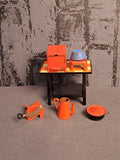 Tekno Denmark Miniature Gas Stove and Kitchen Tools